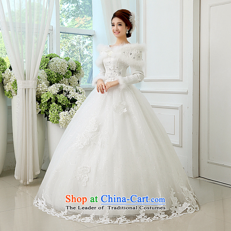 Korean won warm long-sleeved princess version straps wedding dresses of the 2014 Winter winter, winter sweet strap XXXL wedding need to be made are not returning, love so Peng (AIRANPENG) , , , shopping on the Internet