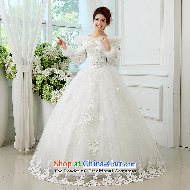Korean won warm long-sleeved princess version straps wedding dresses of the 2014 Winter winter, winter sweet strap XXXL wedding need to be made are not returning, love so Peng (AIRANPENG) , , , shopping on the Internet