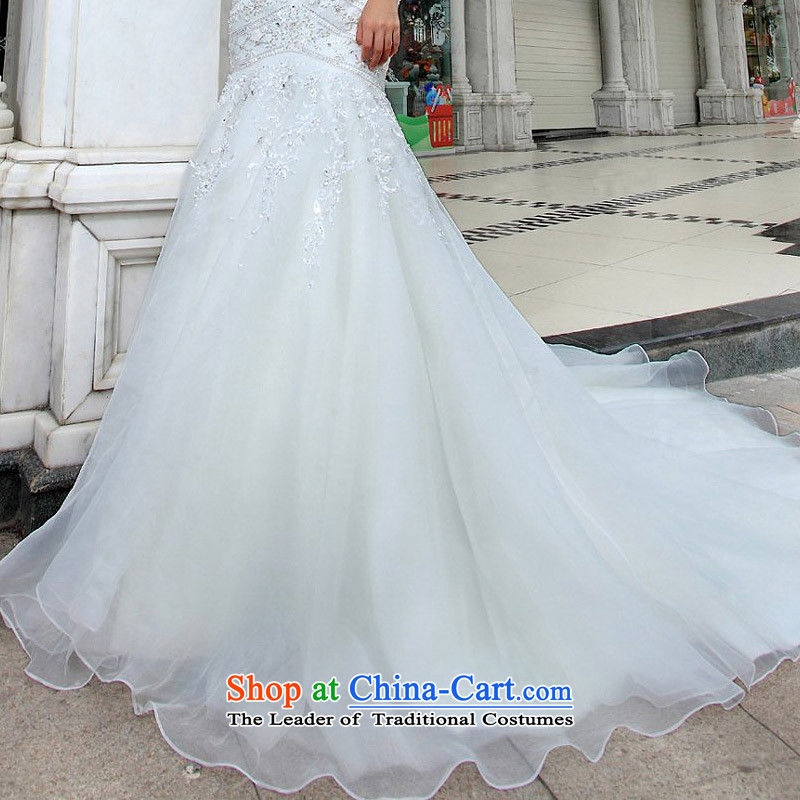 A wedding dresses sweet elegant princess tail wedding new 2015 crowsfoot shoulders A990, L, a wedding door bride shopping on the Internet has been pressed.