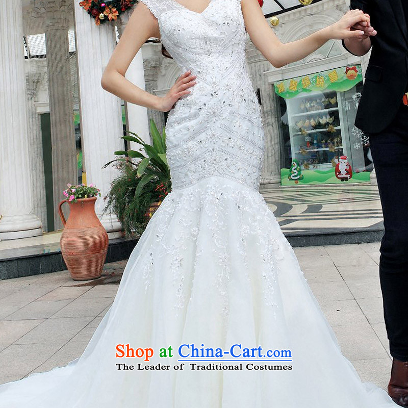 A wedding dresses sweet elegant princess tail wedding new 2015 crowsfoot shoulders A990, L, a wedding door bride shopping on the Internet has been pressed.