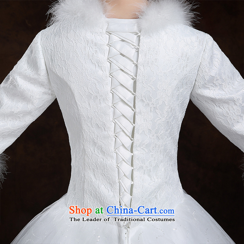 The 2014 winter to bind the new alignment with long-sleeved wedding dresses thick cotton plus a field shoulder wedding custom code XL, Love Returning package so Peng (AIRANPENG) , , , shopping on the Internet