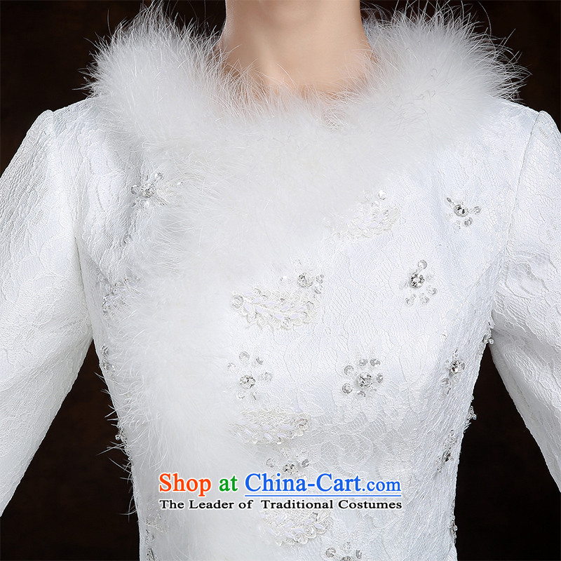 The 2014 winter to bind the new alignment with long-sleeved wedding dresses thick cotton plus a field shoulder wedding custom code XL, Love Returning package so Peng (AIRANPENG) , , , shopping on the Internet