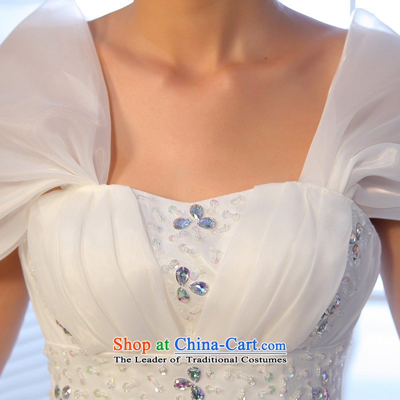 The privilege of serving-leung 2015 new packages and chest Korean shoulder bride video thin wedding dress larger thick mm wedding dress white 4XL, honor services-leung , , , shopping on the Internet