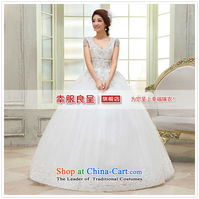 The privilege of serving-leung 2015 new Korean brides stylish wedding dress V-neck strap to align the princess wedding dress white S picture, prices, brand platters! The elections are supplied in the national character of distribution, so action, buy now enjoy more preferential! As soon as possible.