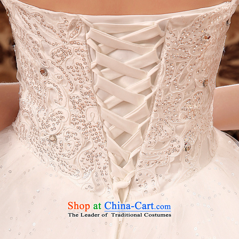 The privilege of serving-leung 2015 New Princess Bride stylish Korean wedding dress and chest to bon bon skirt wedding XXL, white honor services-leung , , , shopping on the Internet
