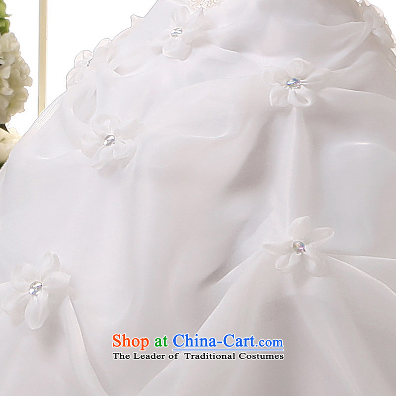 The privilege of serving-leung new Korean Bridal Fashion 2015 wedding dress princess sweet words to his chest wedding dress white XXXL, honor services-leung , , , shopping on the Internet