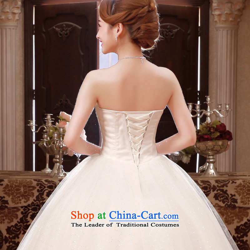 The privilege of serving-leung 2015 new bride wedding dress Korean Princess Mary Magdalene Chest straps to stylish wedding dress white XXL, honor services-leung , , , shopping on the Internet