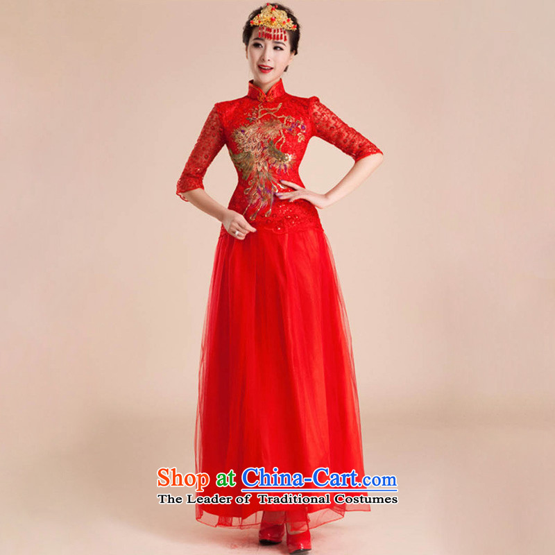 The end of the light (QM) wedding dresses qipao gown of nostalgia for the marriage to a drink bride improved stylish long QP83 CTX  XXL, red light at the end of shopping on the Internet has been pressed.