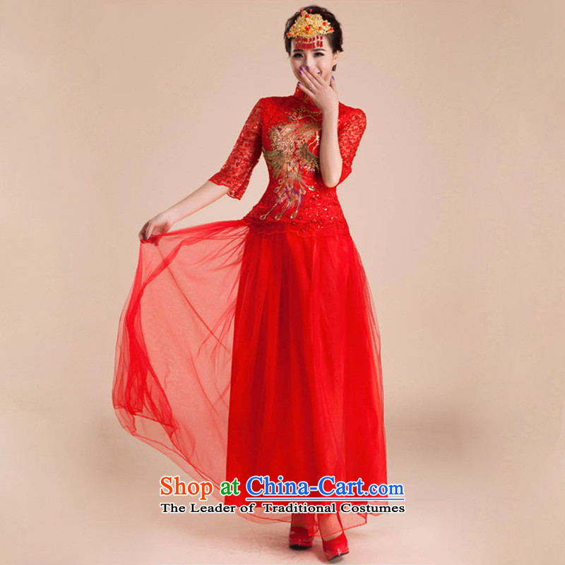The end of the light (QM) wedding dresses qipao gown of nostalgia for the marriage to a drink bride improved stylish long QP83 CTX  XXL, red light at the end of shopping on the Internet has been pressed.