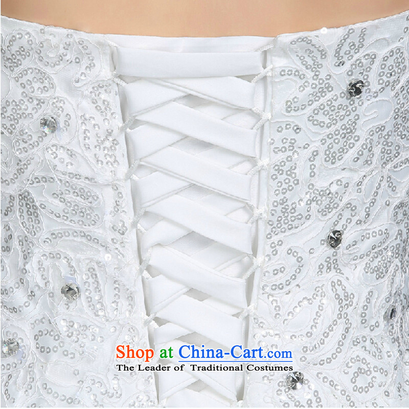 Yong-yeon and bride wedding dresses new 2015 winter marriage to align with chest stylish large fat mm thin hunsha Video White M Yong-yeon drill close shopping on the Internet has been pressed.