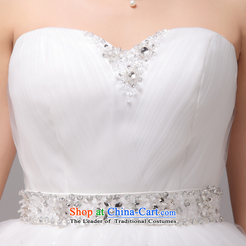 The Korean version of the Top Loin mslover video thin pregnant women wedding flower Princess Bride lace wedding diamond wiping the chest to bind with wedding HS131002 rice white XS( waist 1 foot) of Lisa (MSLOVER) , , , shopping on the Internet