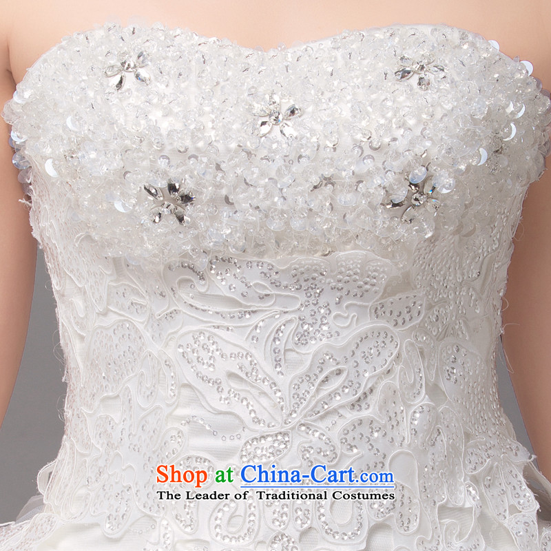  The Korean version of the temperament video mslover thin lace crystal Princess Bride anointed chest straps to bride wedding HS131011 rice white L two 2) Name of the waist of Lisa (MSLOVER) , , , shopping on the Internet