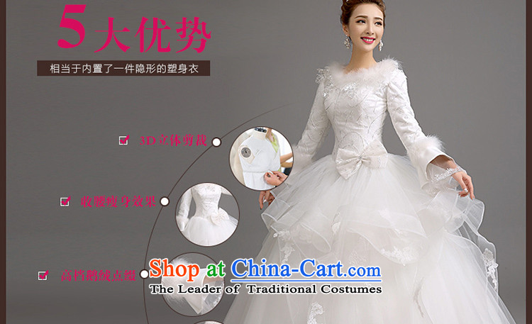 The beginning of the winter new man marriages wedding dresses Korean version thin thick wedding thick warm long-sleeved bon bon skirt wedding white L code picture, prices, brand platters! The elections are supplied in the national character of distribution, so action, buy now enjoy more preferential! As soon as possible.