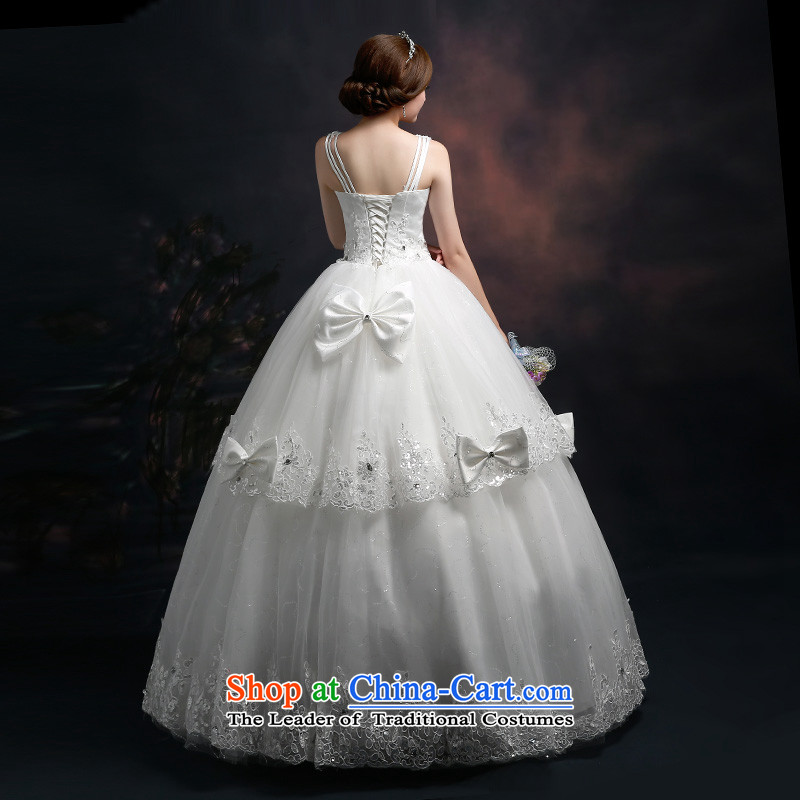 Beverly Ting 2015 new wedding shoulders Korean modern marriages wedding dress deep V foutune straps to align spring White XL, Beverly (tingbeier ting) , , , shopping on the Internet