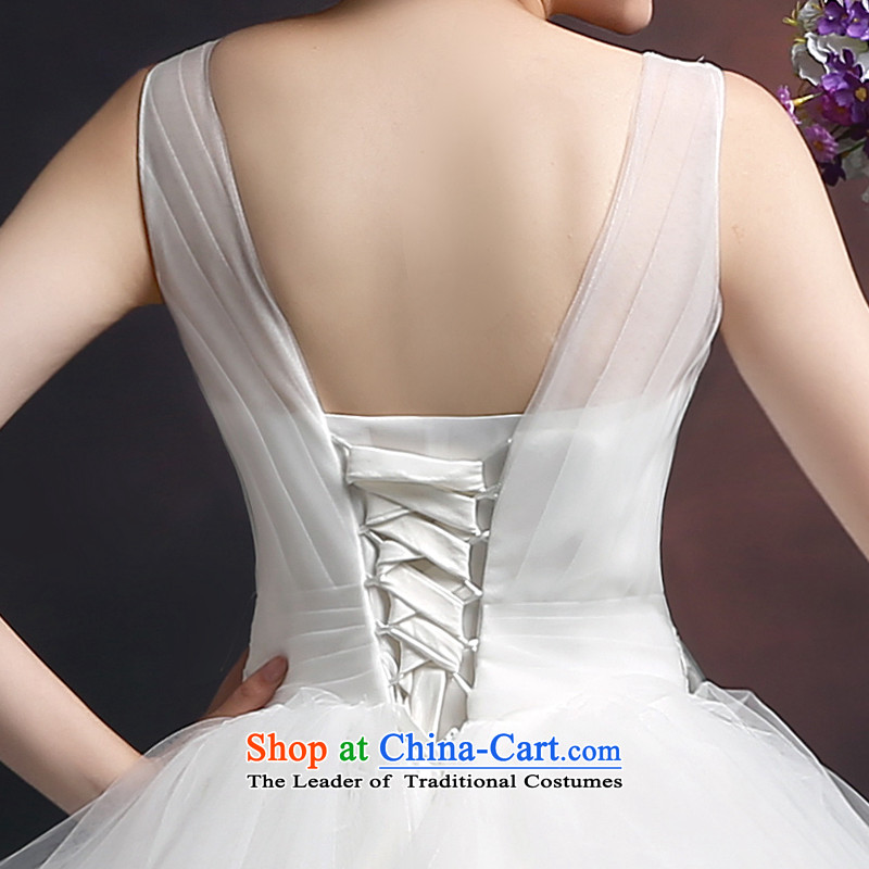 Beverly Ting 2015 new stylish wedding dresses Korean shoulders deep V wedding a shoulder straps align field to Large video thin white XL, Ting-chun (tingbeier Beverly) , , , shopping on the Internet