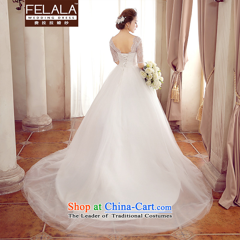 2015 new Korean irrepressible lace Nail-tail pearl bride wedding S(1 feet) of Ferrara wedding (FELALA) , , , shopping on the Internet