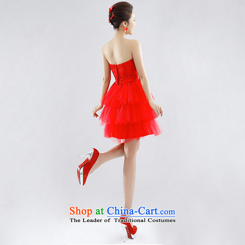 The end of the light (QM) Water-soluble lace small wedding dresses bridesmaid dresses marriages wedding CTX LF1002 red light at the end of XL, , , , shopping on the Internet