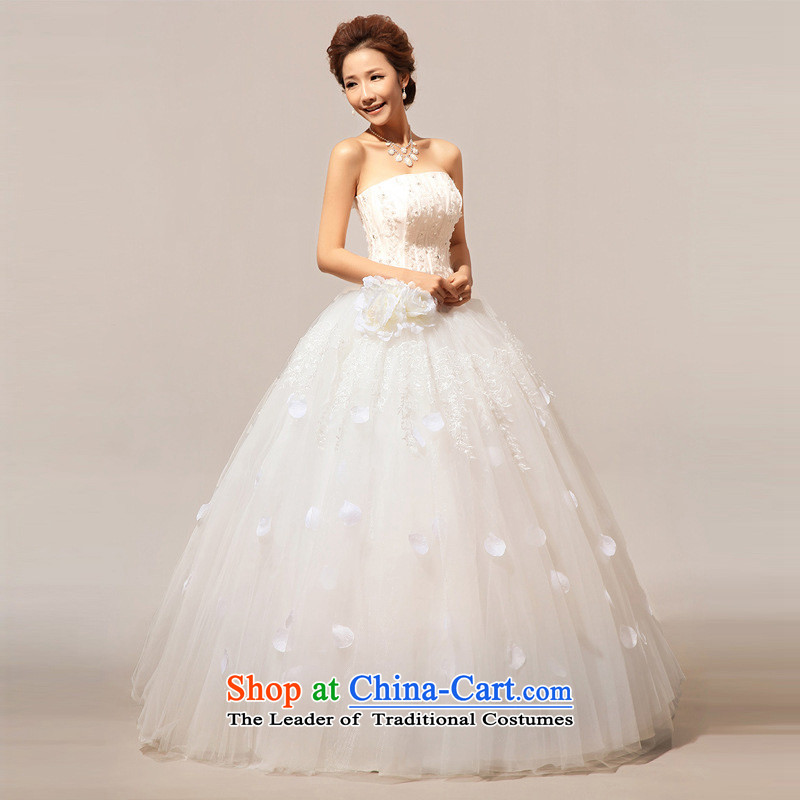 The end of the light (QM) Bride Korean wedding sweet flowers marriages wedding dresses CTX HS118 M white light at the end of S, shopping on the Internet has been pressed.