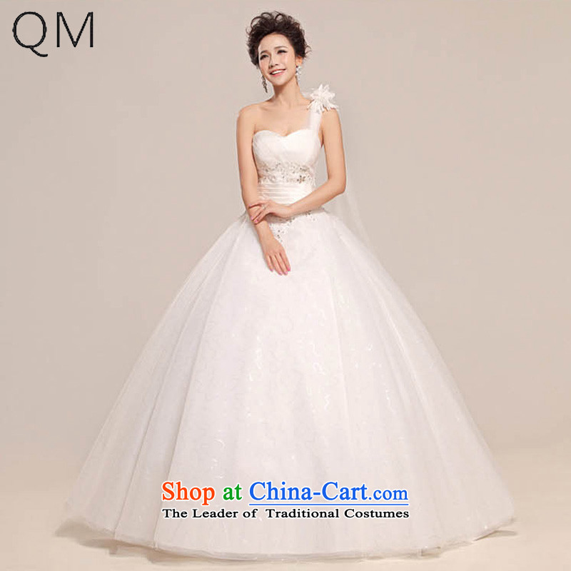 The end of the light _QM_ Bride wedding dresses wedding to align the shoulder and chest bride wedding CTX HS509 m White S