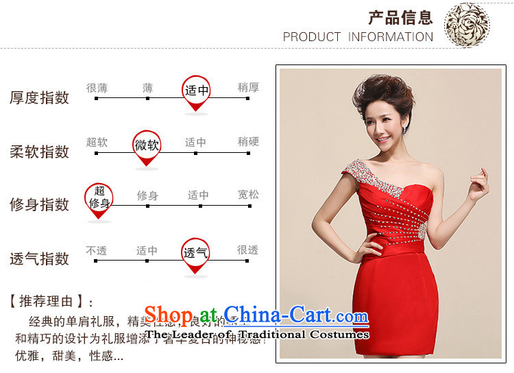 The end of the light (QM) Bride banquet style single shoulder dress small dress skirt CTX LF149 RED L picture, prices, brand platters! The elections are supplied in the national character of distribution, so action, buy now enjoy more preferential! As soon as possible.