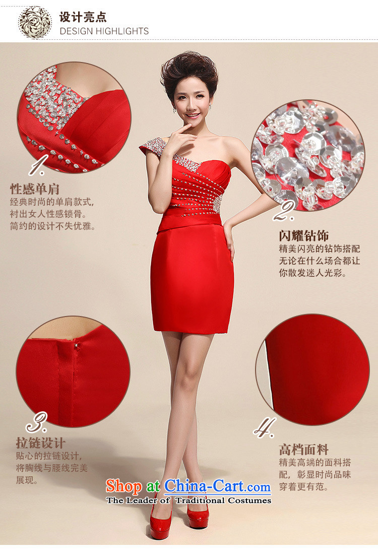The end of the light (QM) Bride banquet style single shoulder dress small dress skirt CTX LF149 RED L picture, prices, brand platters! The elections are supplied in the national character of distribution, so action, buy now enjoy more preferential! As soon as possible.