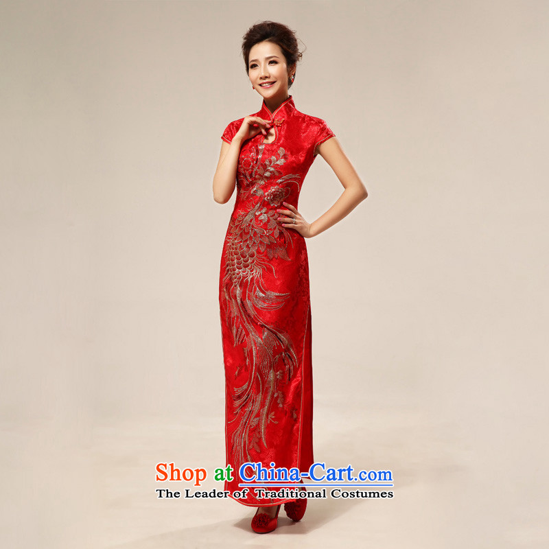 The end of the light (QM) sexy Chinese style qipao bride retro married improved qipao QP63 CTX red red light at the end of M , , , shopping on the Internet