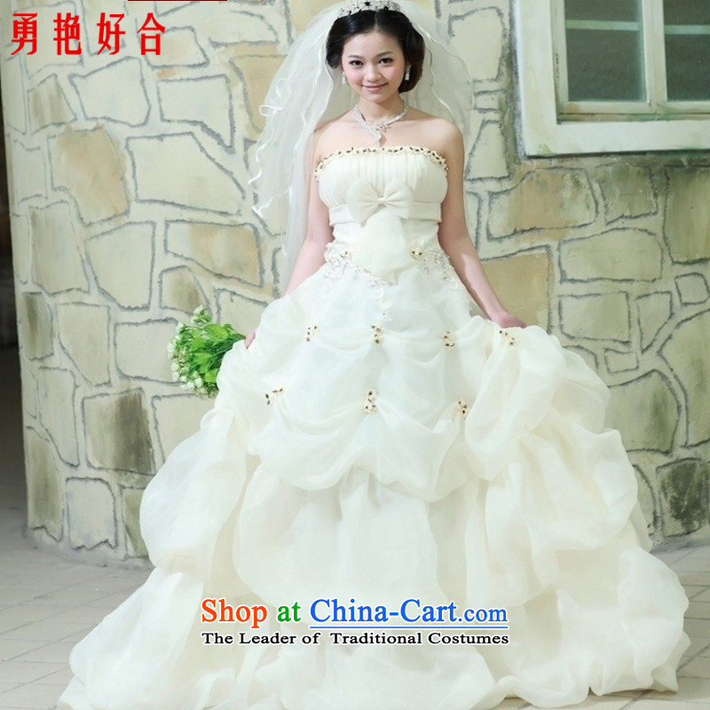 Yong-yeon and 2015 New wedding dresses wedding marriages wedding white Korean anointed chest to Princess van wedding now upgrade straps, m white streak straps , Yong-yeon and shopping on the Internet has been pressed.