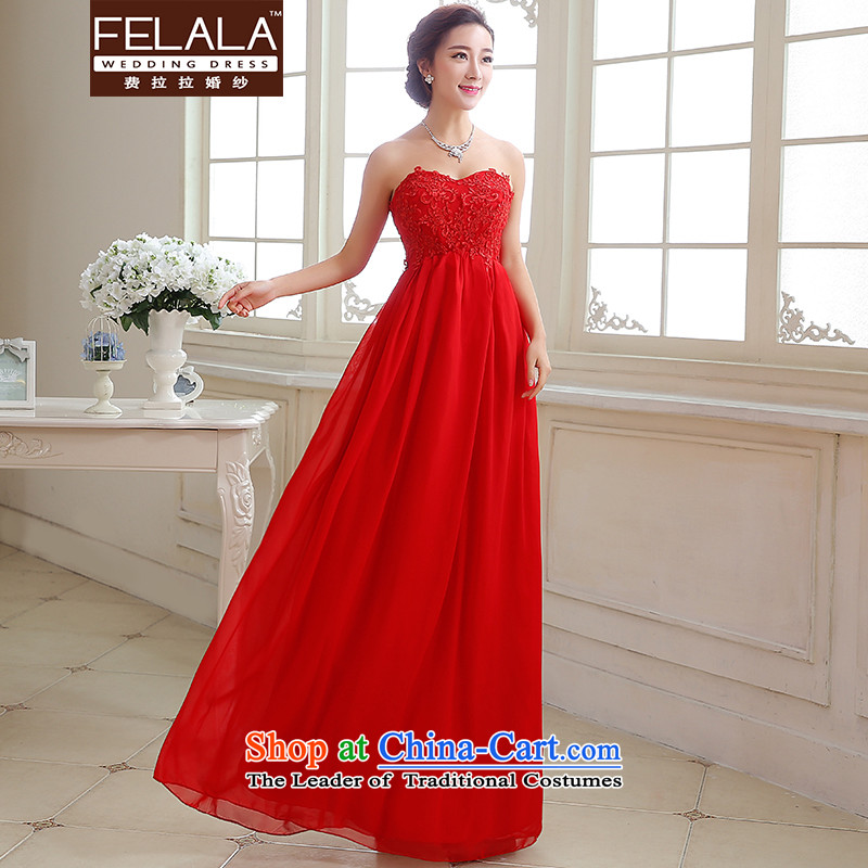 2015 new bride dress sweet heart-shaped anointed chest shoulders two full dress bows services women during pregnancy and breast, XL(2 Red 2 feet of Ferrara wedding (FELALA) , , , shopping on the Internet