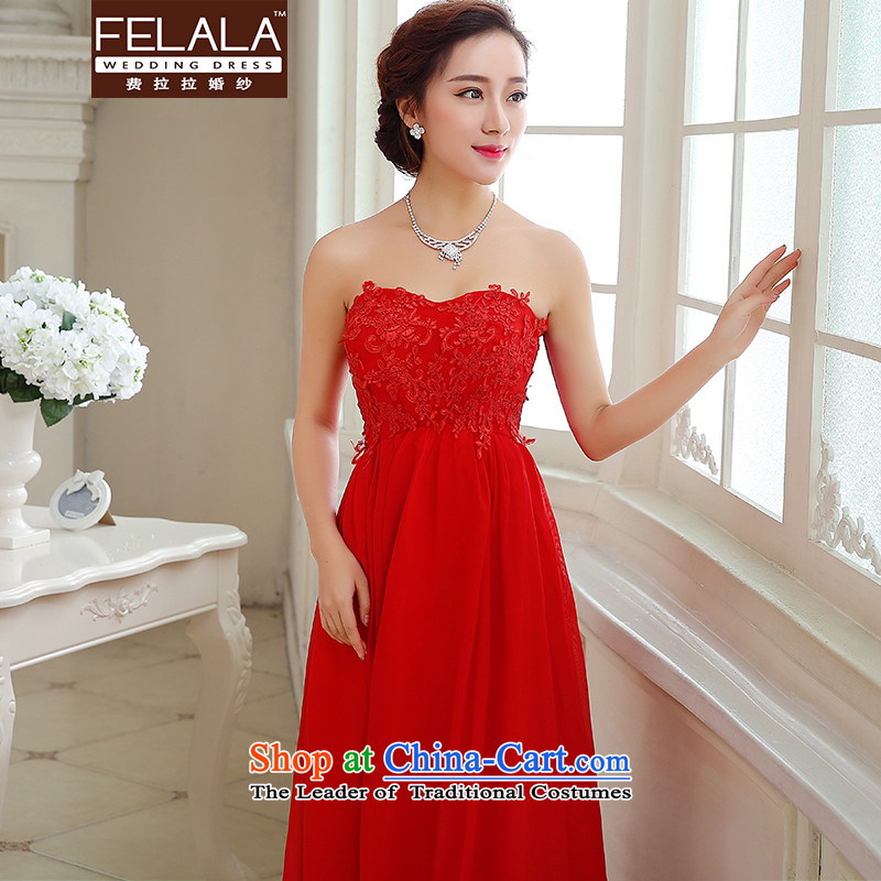 2015 new bride dress sweet heart-shaped anointed chest shoulders two full dress bows services women during pregnancy and breast, XL(2 Red 2 feet of Ferrara wedding (FELALA) , , , shopping on the Internet