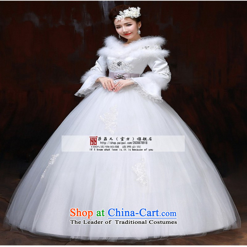 2014 new bride winter thick winter of wedding long-sleeved wedding and winter field shoulder straps for larger Fat MM thin client to the size of the video will not be refunded, do so Peng (AIRANPENG) , , , shopping on the Internet