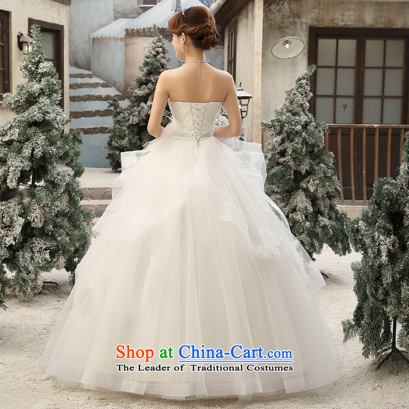 Wedding dresses spring 2015 new alignment to Korean Princess Mary Magdalene Chest High Fashion custom wedding pregnant women White XL, whisper to Madame shopping on the Internet has been pressed.