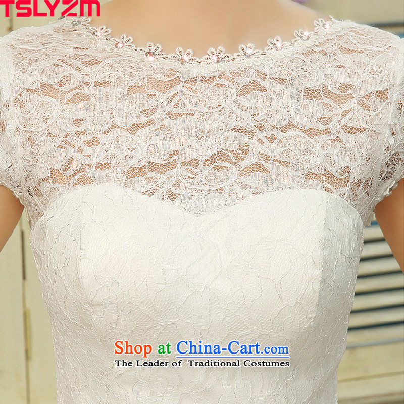 Top Loin of pregnant women tslyzm2015 wedding dresses dulls the new Korean lace diamond round-neck collar align graphics thin marriages to bon bon skirt white s,tslyzm,,, shopping on the Internet