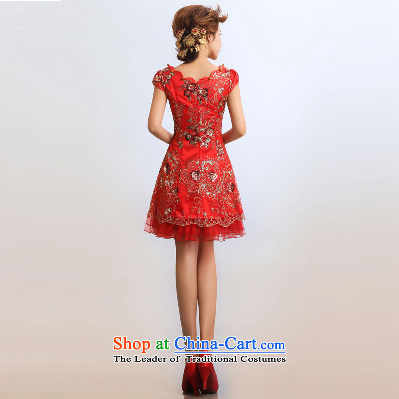 The end of the light (QM) Bride wedding dresses summer marriages wedding dresses qipao CTX QP15 red light at the end of L, , , , shopping on the Internet