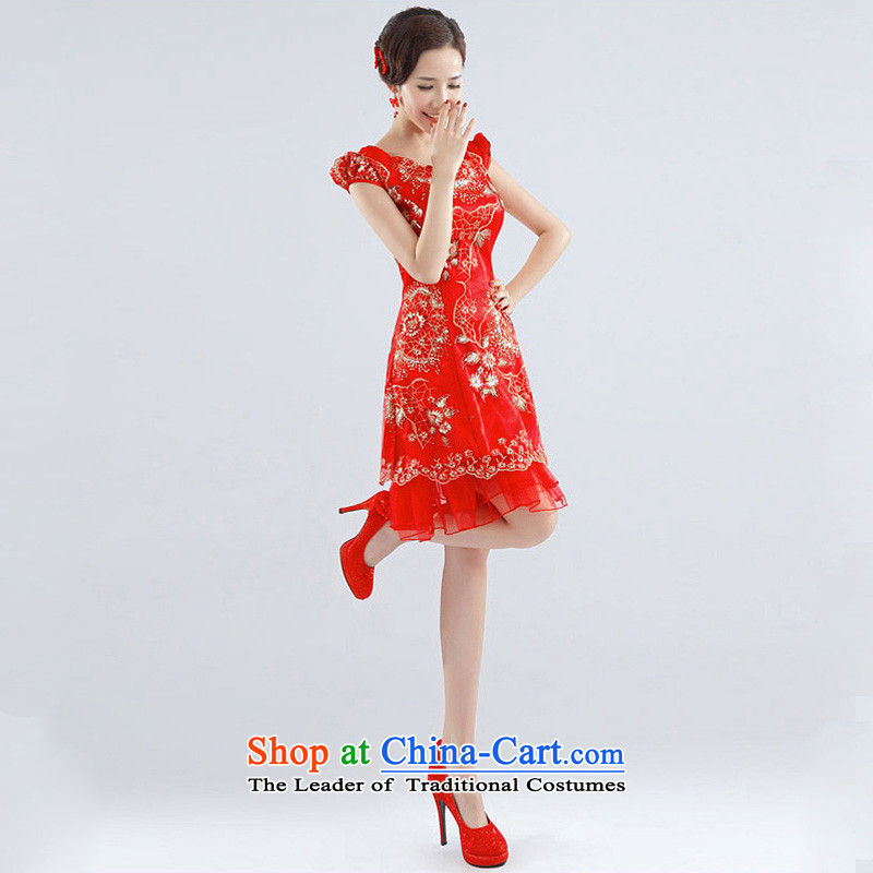 The end of the light (QM) Bride wedding dresses marriages wedding dresses qipao CTX QP-15 red light at the end of S, shopping on the Internet has been pressed.