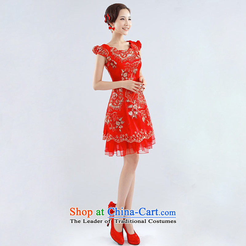 The end of the light (QM) Bride wedding dresses marriages wedding dresses qipao CTX QP-15 red light at the end of S, shopping on the Internet has been pressed.