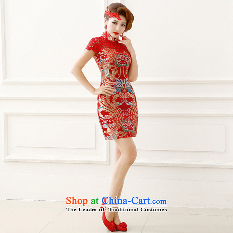 The end of the light (QM) crowsfoot wedding dresses qipao bride bows to marry wedding CTX QP150 red light at the end of , , , XXL, shopping on the Internet
