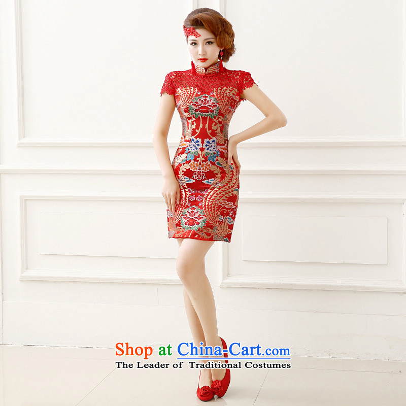 The end of the light (QM) crowsfoot wedding dresses qipao bride bows to marry wedding CTX QP150 red light at the end of , , , XXL, shopping on the Internet