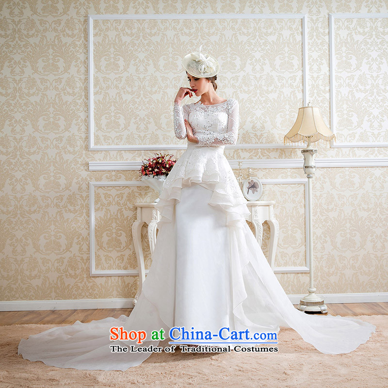 A Bride wedding dresses of the original design of the palace tail wedding winter 4538th M a bride shopping on the Internet has been pressed.
