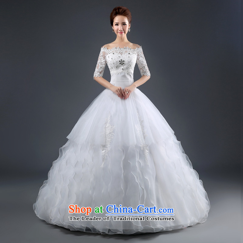 Jamie Osorin Tuyaa field shoulder wedding dresses new spring 2015 Korean fashion to align graphics thin large custom bride bon bon skirt?XL