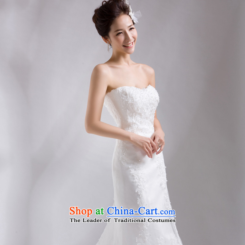 Jie mija crowsfoot wedding dresses new 2015 tail Korean fashion and chest bride lace big red code strap white winter 1m tail XS, Cheng Kejie mia , , , shopping on the Internet