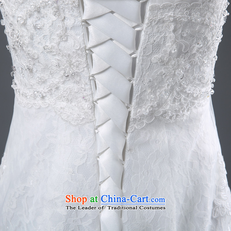 Jie mija tail wedding dresses new 2014 Korean fashion and chest straps lace video thin Ho Sau San Huaqiu winter) female white S, Cheng Kejie mia , , , shopping on the Internet
