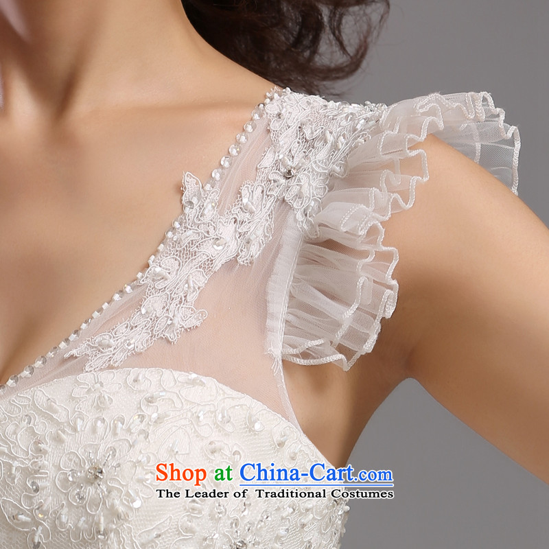 Jie mija wedding dresses 2014 new Korean marriages lace shoulders deep V-neck to align the large skirt bon bon straps M Cheng Kejie mia , , , shopping on the Internet