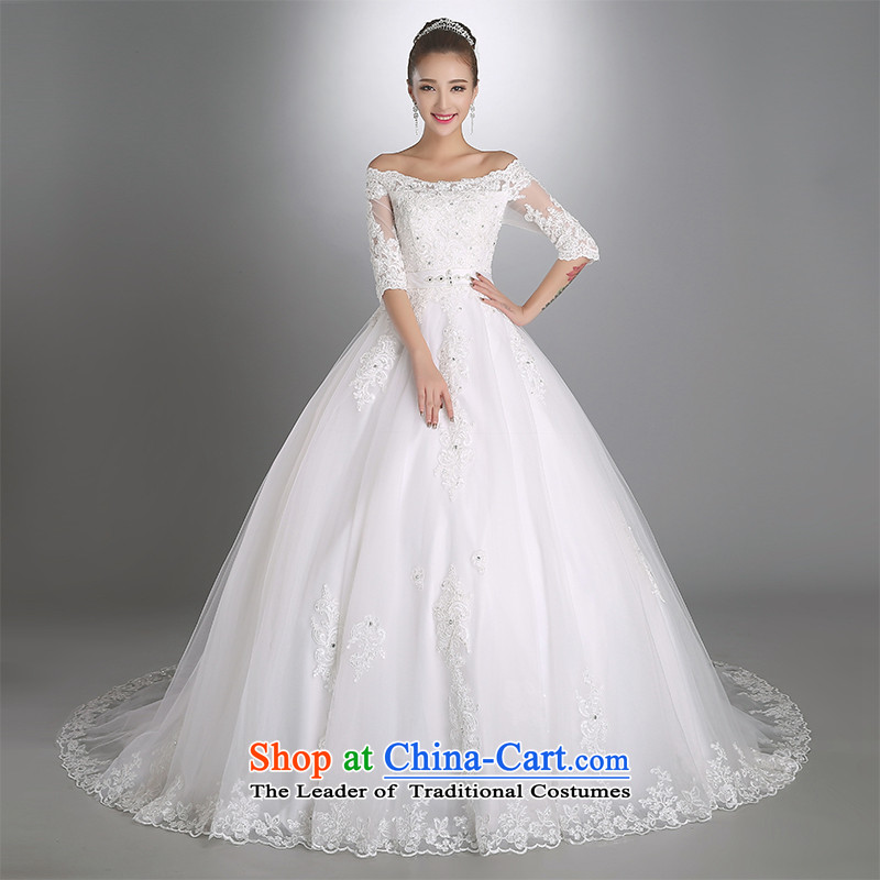 Noritsune bride 2014 tail wedding Korean version of the new video thin stylish wedding pregnant women married to tie wedding bride first field shoulder wedding can be made wedding white XXL, noritsune bride shopping on the Internet has been pressed.