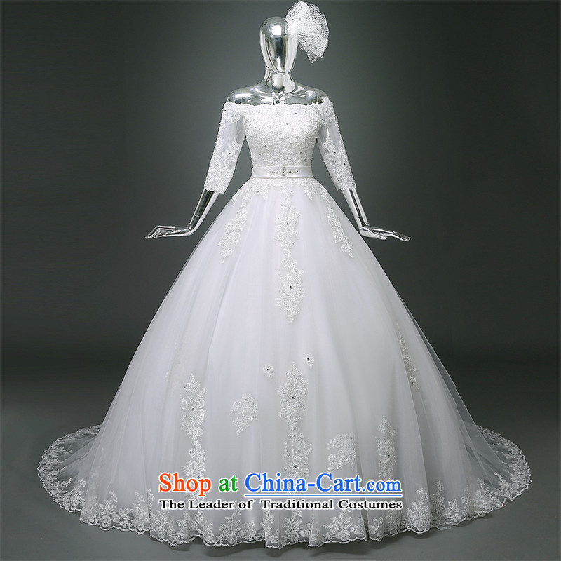 Noritsune bride 2014 tail wedding Korean version of the new video thin stylish wedding pregnant women married to tie wedding bride first field shoulder wedding can be made wedding white XXL, noritsune bride shopping on the Internet has been pressed.