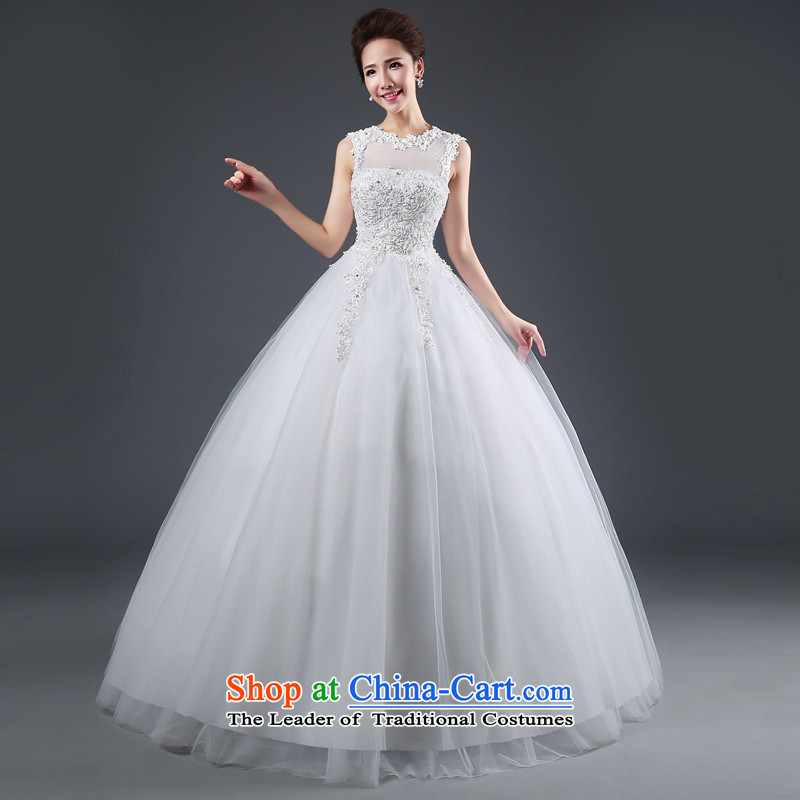 Jie Mija2015 new wedding dresses Korean shoulders lace align to bind with the large number bon bon skirt marriagesL