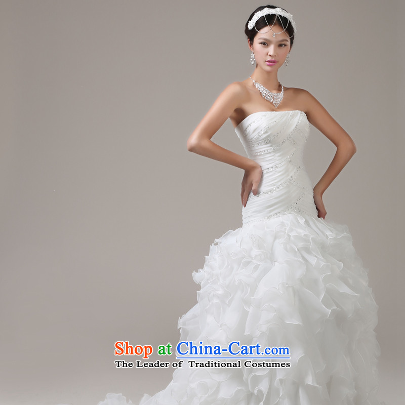 Jie mija crowsfoot wedding dresses 2014 new Korean word shoulder retro Sau San video thin tail wedding XXL, Jie mia , , , shopping on the Internet