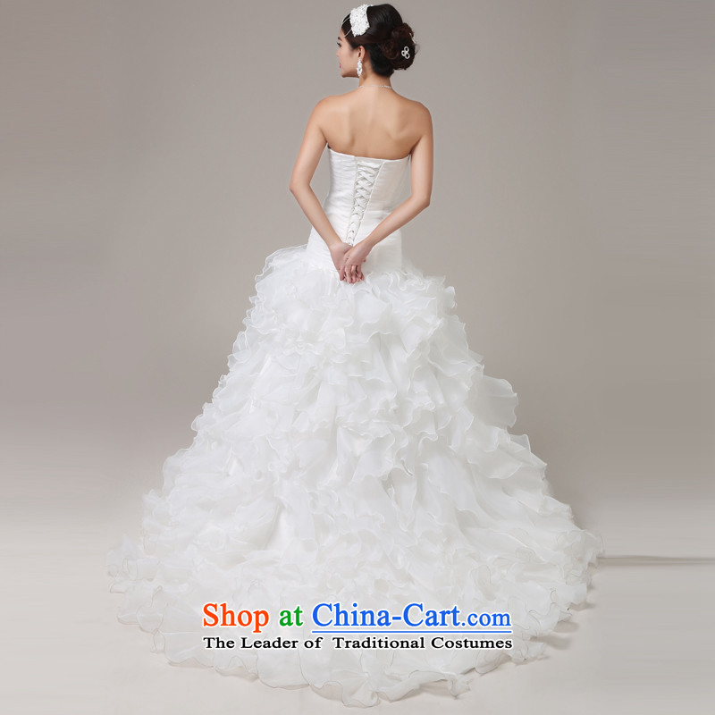 Jie mija crowsfoot wedding dresses 2014 new Korean word shoulder retro Sau San video thin tail wedding XXL, Jie mia , , , shopping on the Internet