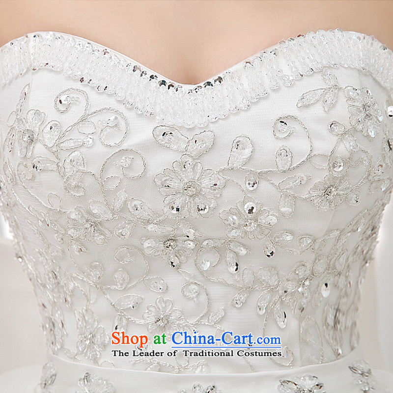 Noritsune bride 2014 new wedding dresses winter anointed chest wedding Top Loin lace video thin stylish wedding pregnant women wedding tail wedding tailored White M noritsune bride shopping on the Internet has been pressed.
