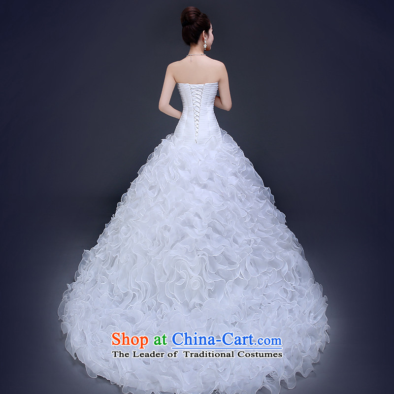 Beverly Ting wedding dresses new 2015 Long Tail and stylish chest-video thin princess bon bon skirt bride wedding Winter load white L, Beverly (tingbeier ting) , , , shopping on the Internet