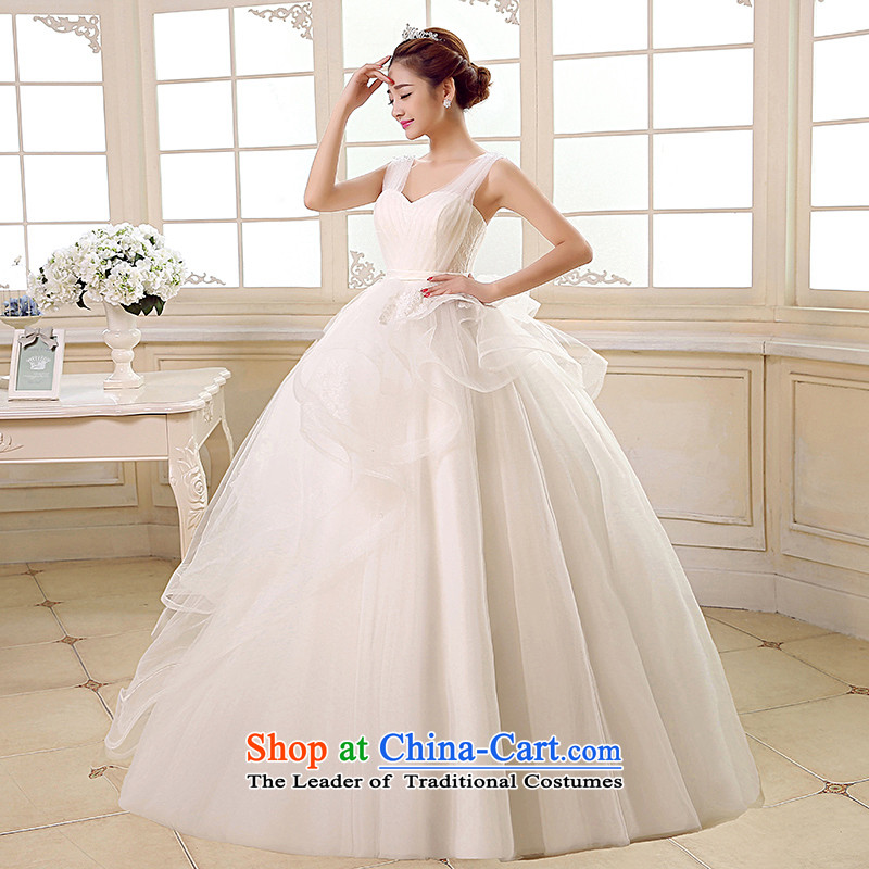 Embroidered is by no means a bride wedding dresses in spring and summer 2015 new stylish Korean shoulders large graphics thin Sau San to align bon bon skirt White XXL 2 shoulders ft 3 Suzhou shipment, waist embroidered bride shopping on the Internet has b